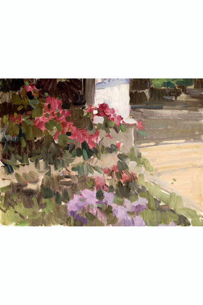 Картина «Цветы на террасе», художник Юрий Кротов, 2008г.