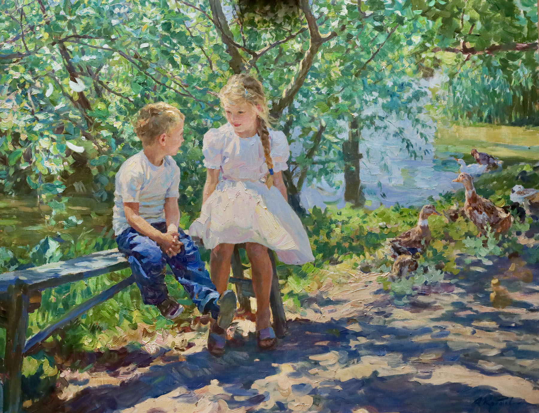 Картина «Летний день», художник Юрий Кротов, 2023 год.