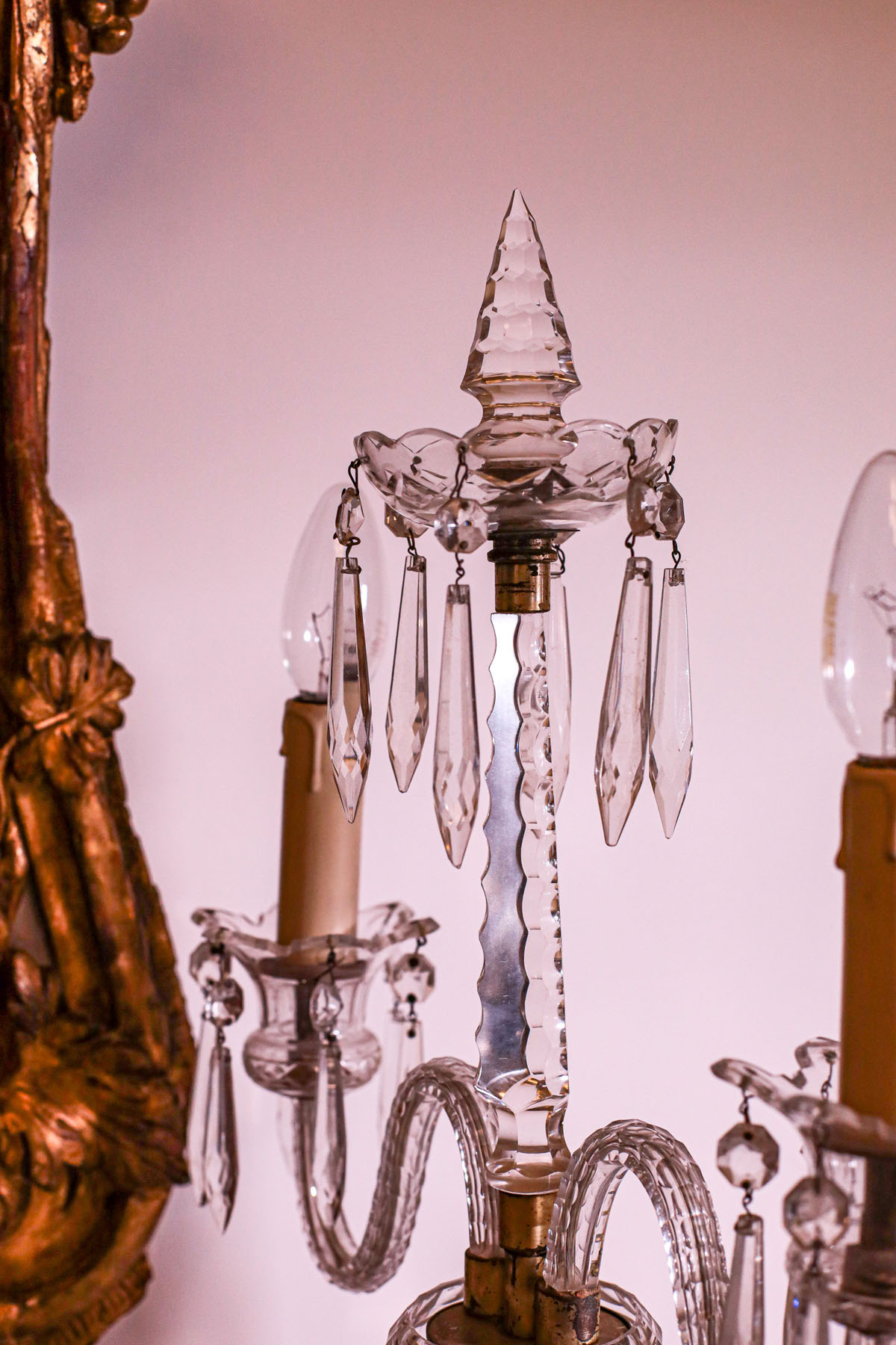 Светильники антикварные "Антуанетта", хрусталь, Франция, начало XX века