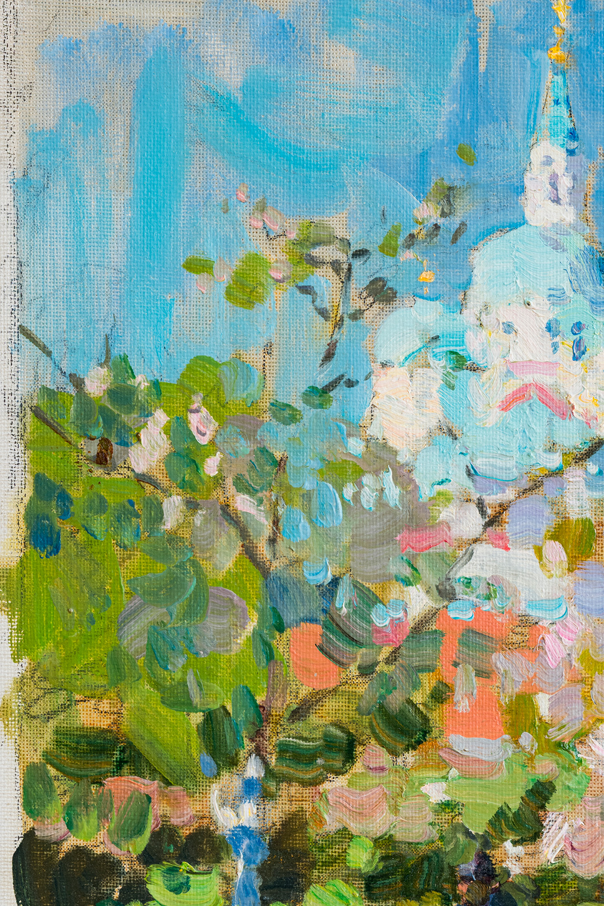 Этюд "Весна на Валааме", художник Юрий Кротов, 2014 год