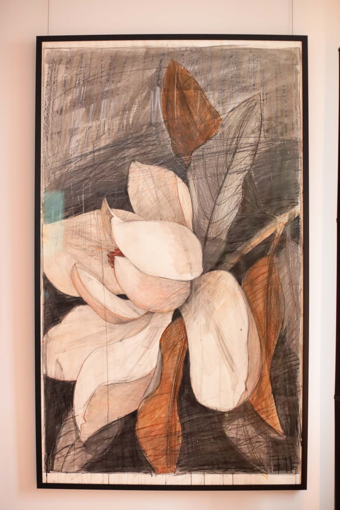 Картина «Магнолия - II» из цикла  «Большая графика», Татьяна Ян, 2024 год.