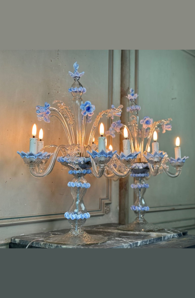 Жирандоли парные, муранское стекло, Венеция, ок.1950