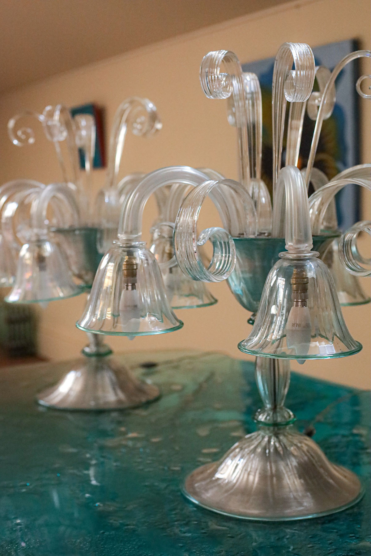 Жирандоли парные, муранское стекло, Венеция, ок. 1940 гг.