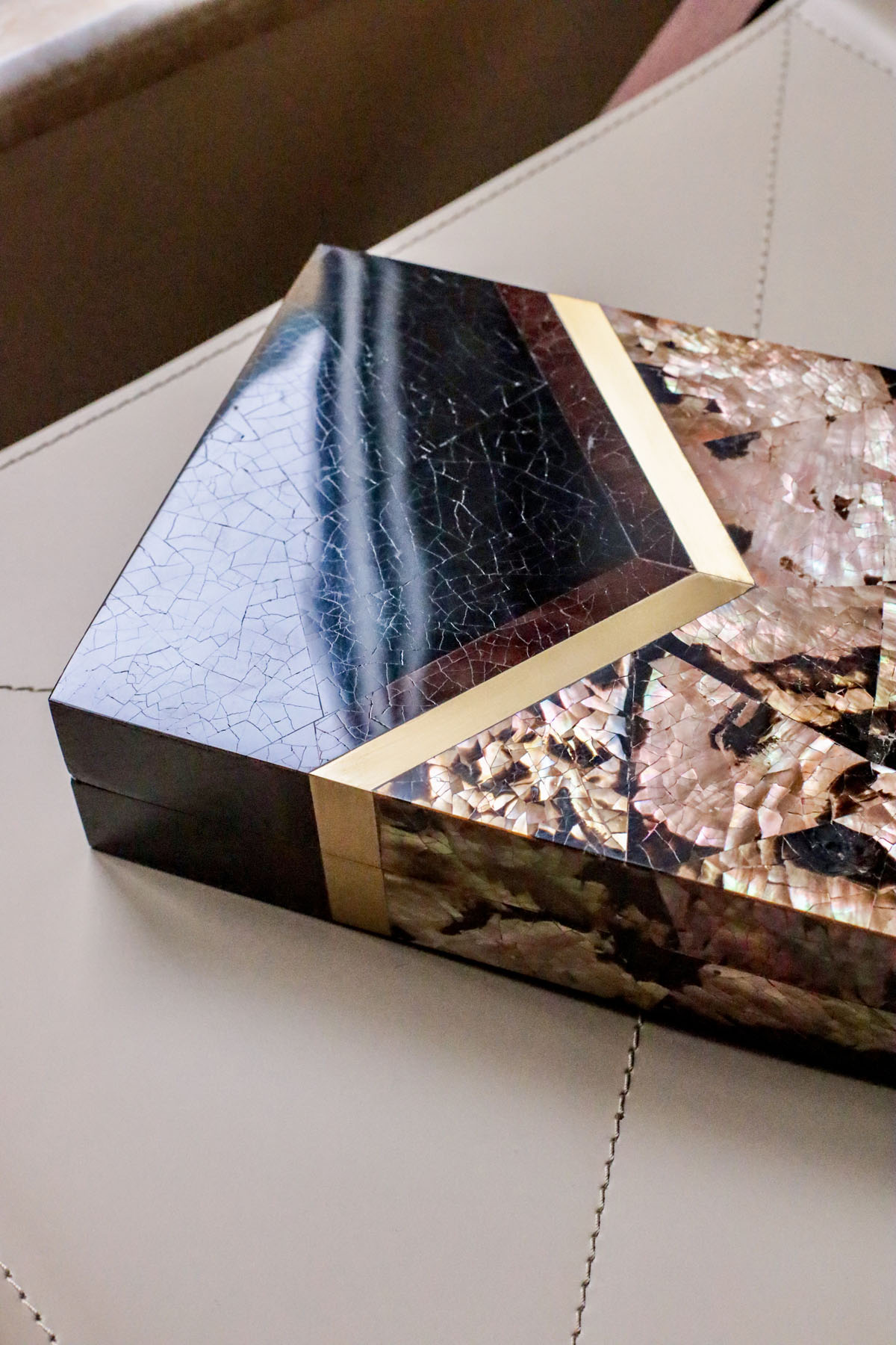 Шкатулка, тигровая раковина, Ginger Brown