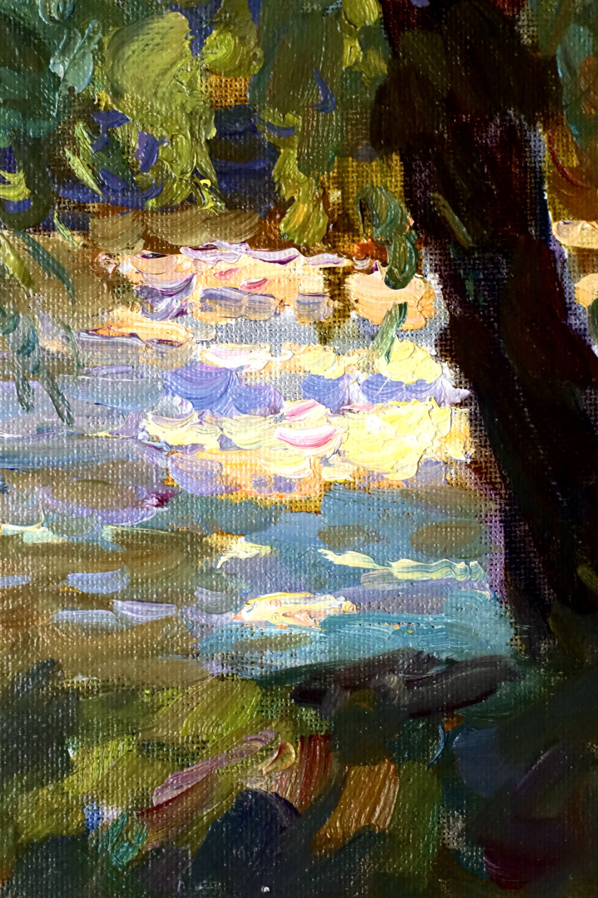 Этюд «Вечер на реке», художник Юрий Кротов, 2015 год.