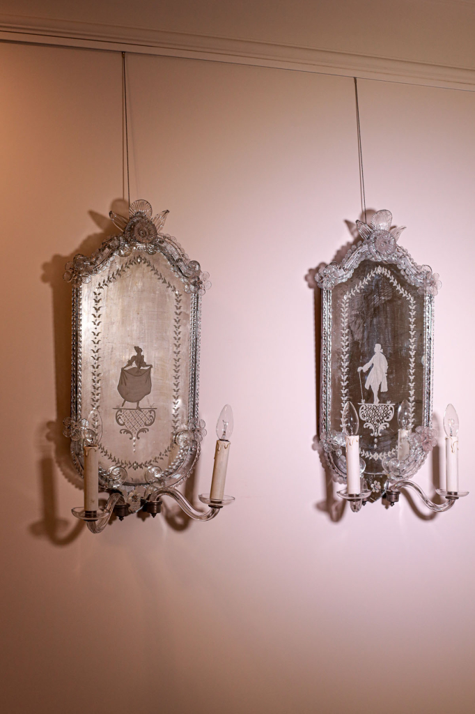 Зеркала настенные, муранское стекло, Венеция, около 1900 гг.