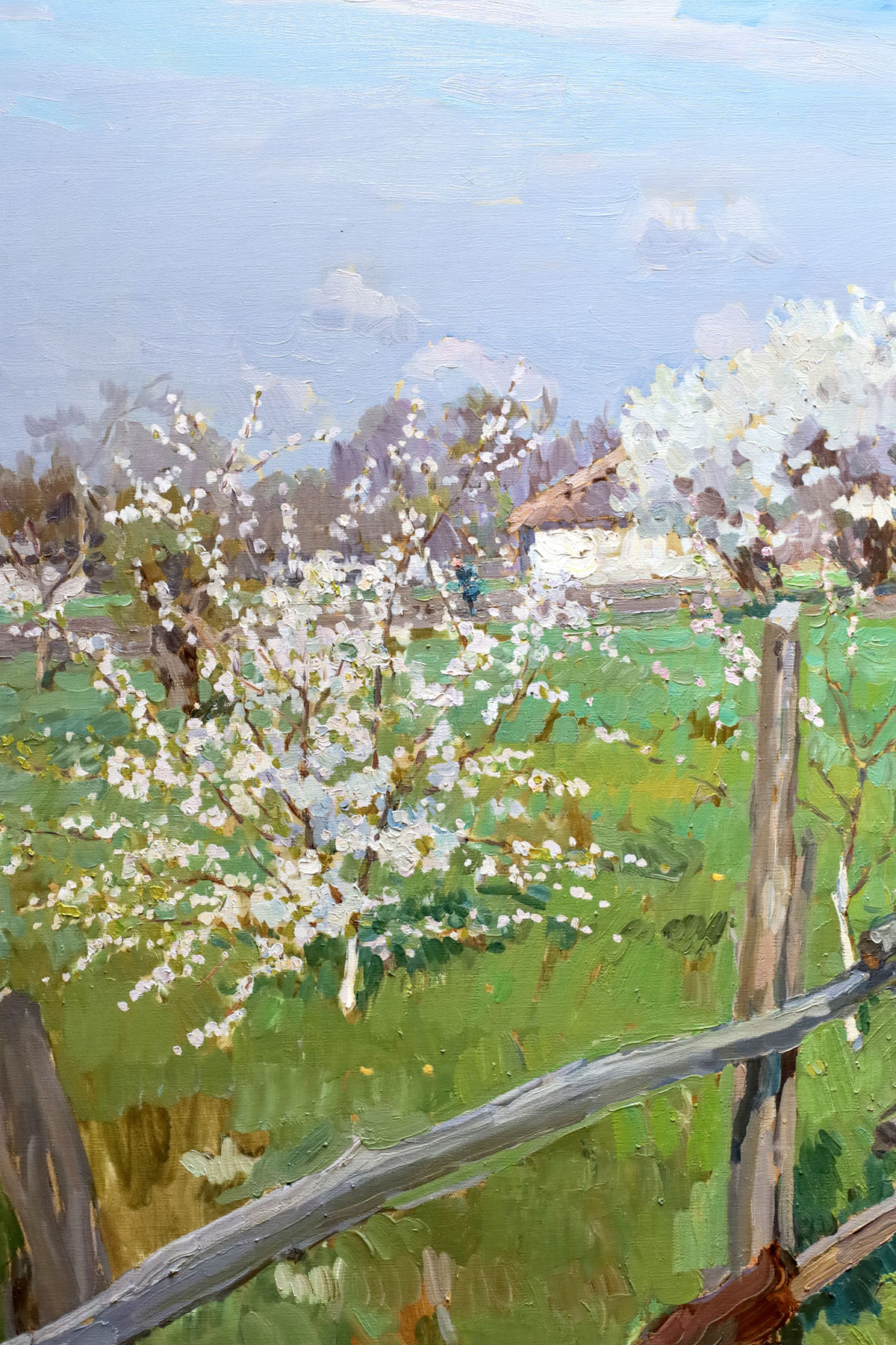 Картина «Весна в станице Гривенской», художник Юрий Кротов