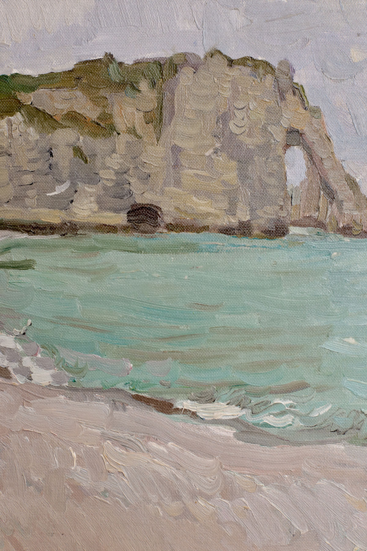 Этюд «Этрета. Серебристый день», художник Юрий Кротов, 2012 год.