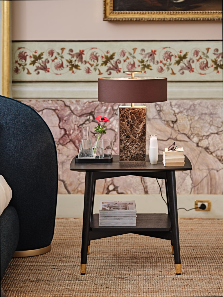 Лампа настольная Diva, мрамор Emperador, Black Tie, Италия