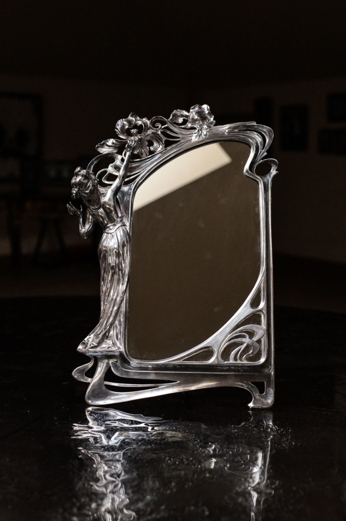 Настольное зеркало, ар-нуво, серебрение, металл, Германия, ок. 1900 гг.