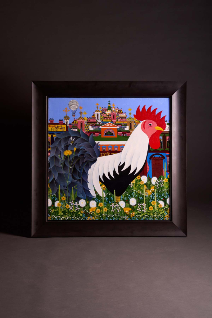Картина “Петух (белый)”, Александр Туманов, 2011 год