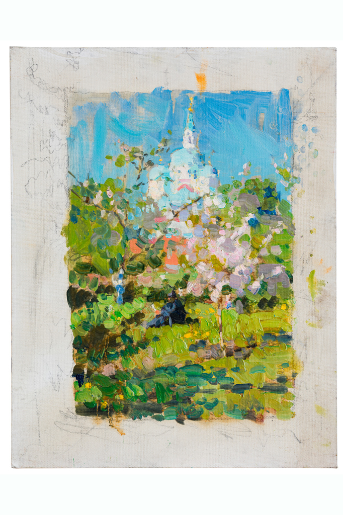 Этюд "Весна на Валааме", художник Юрий Кротов, 2014 год