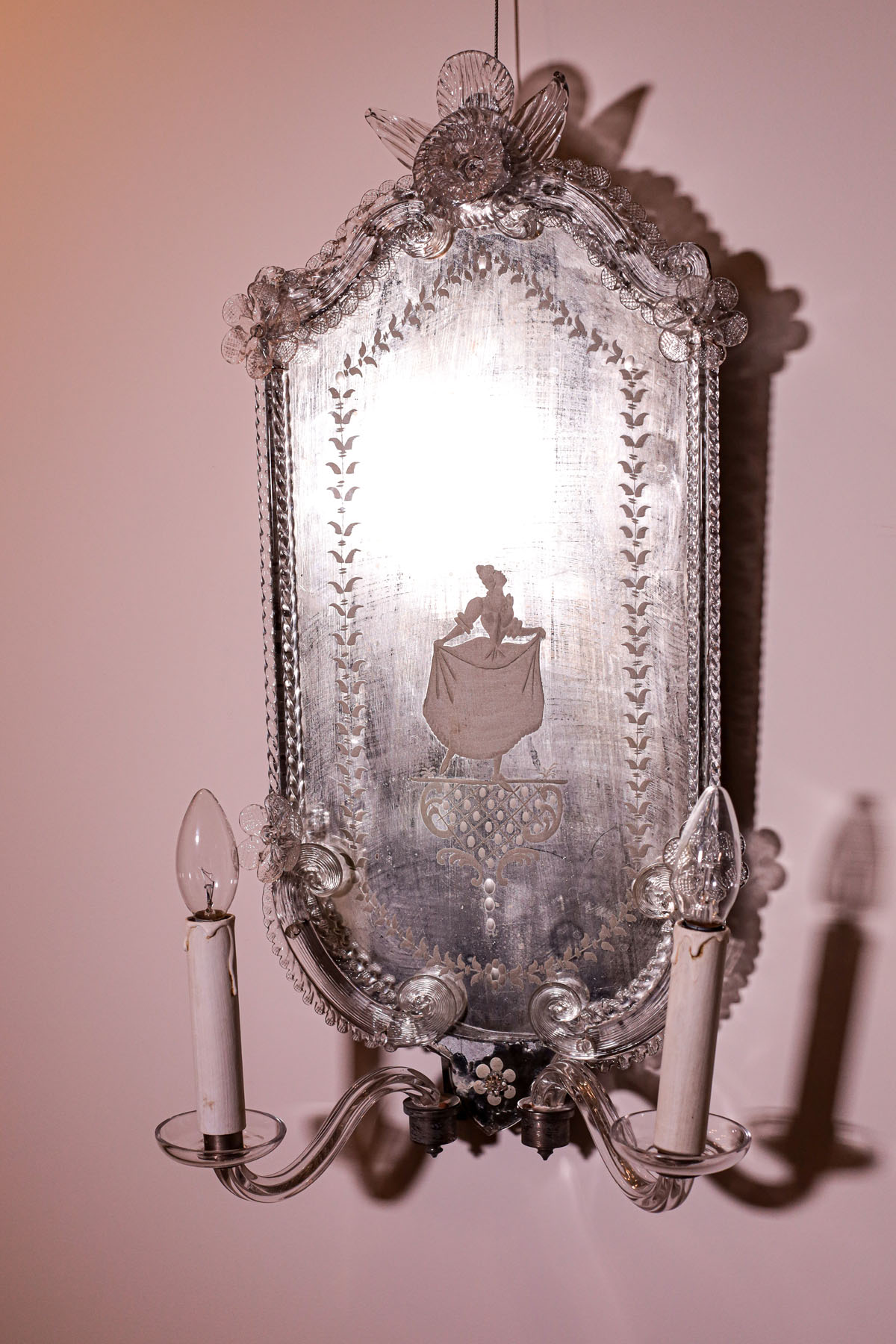 Зеркала настенные, муранское стекло, Венеция, около 1900 гг.