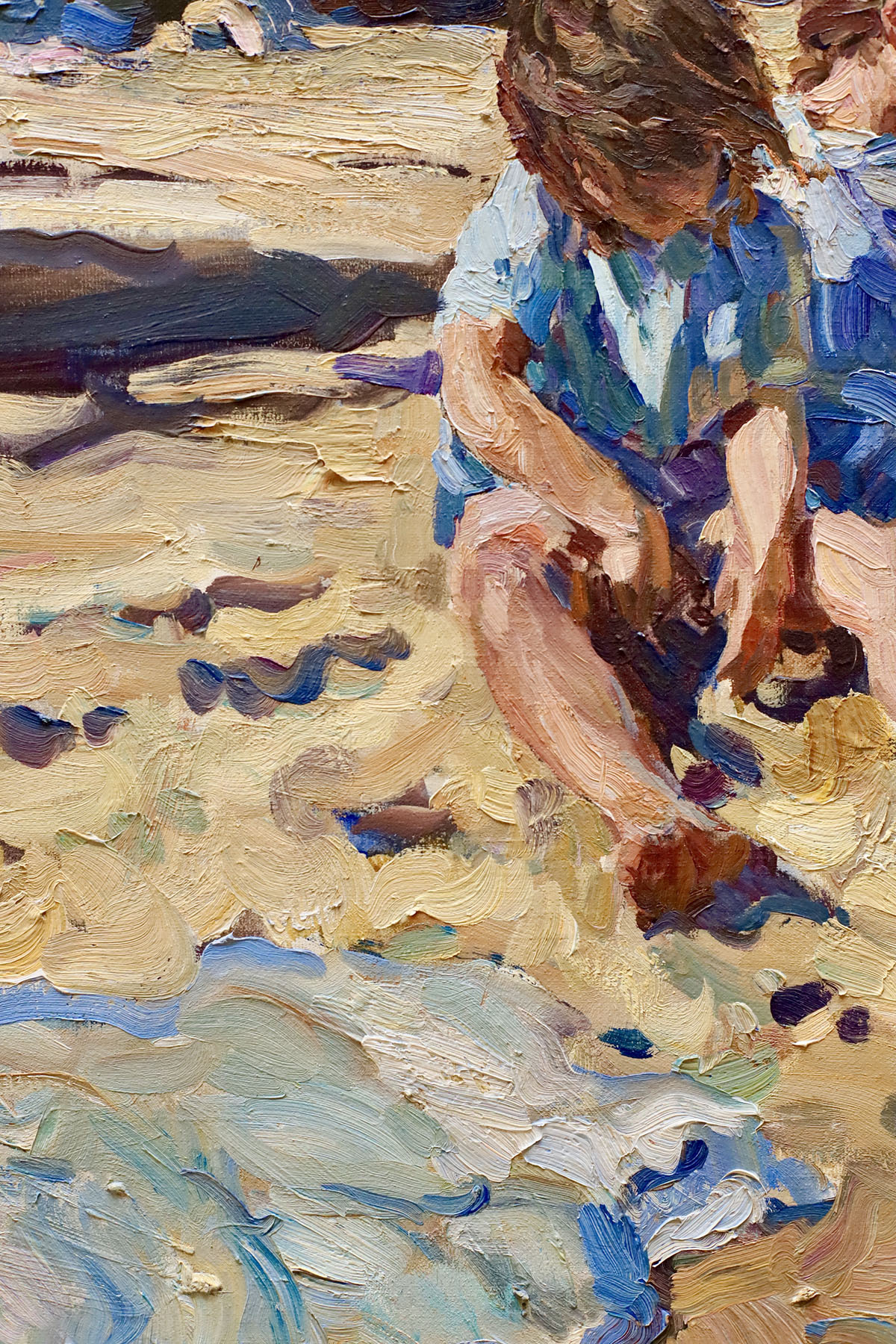 Картина «Дети у моря», художник Юрий Кротов, 2007 год.