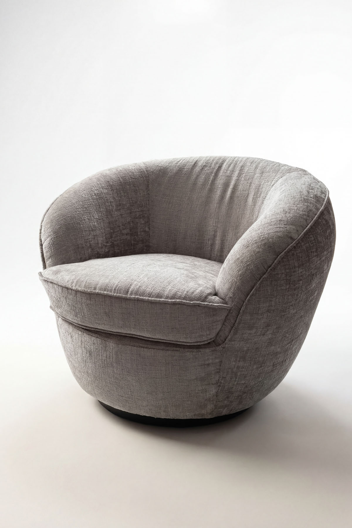 Кресло Giulia Swivel, серебристое, Black Tie, Италия