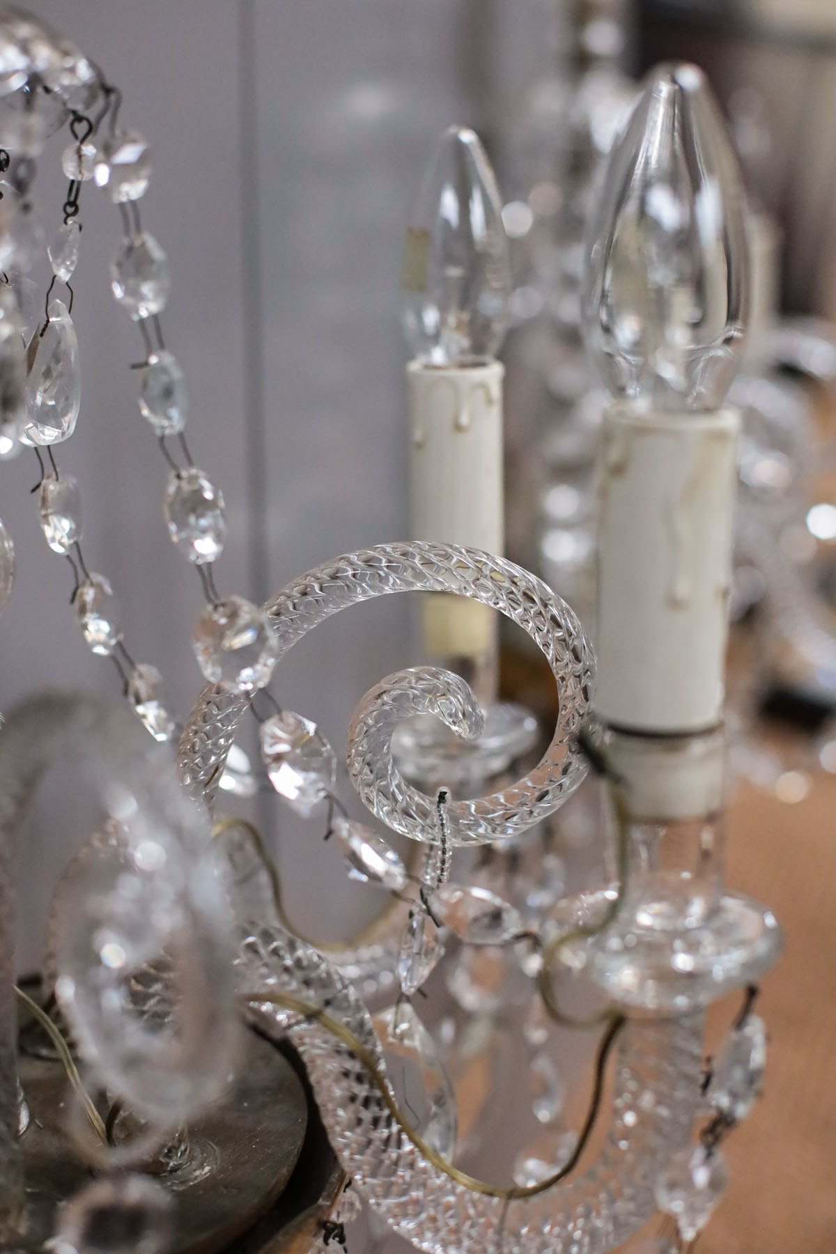 Бра антикварные, хрусталь, Франция, начало XX века