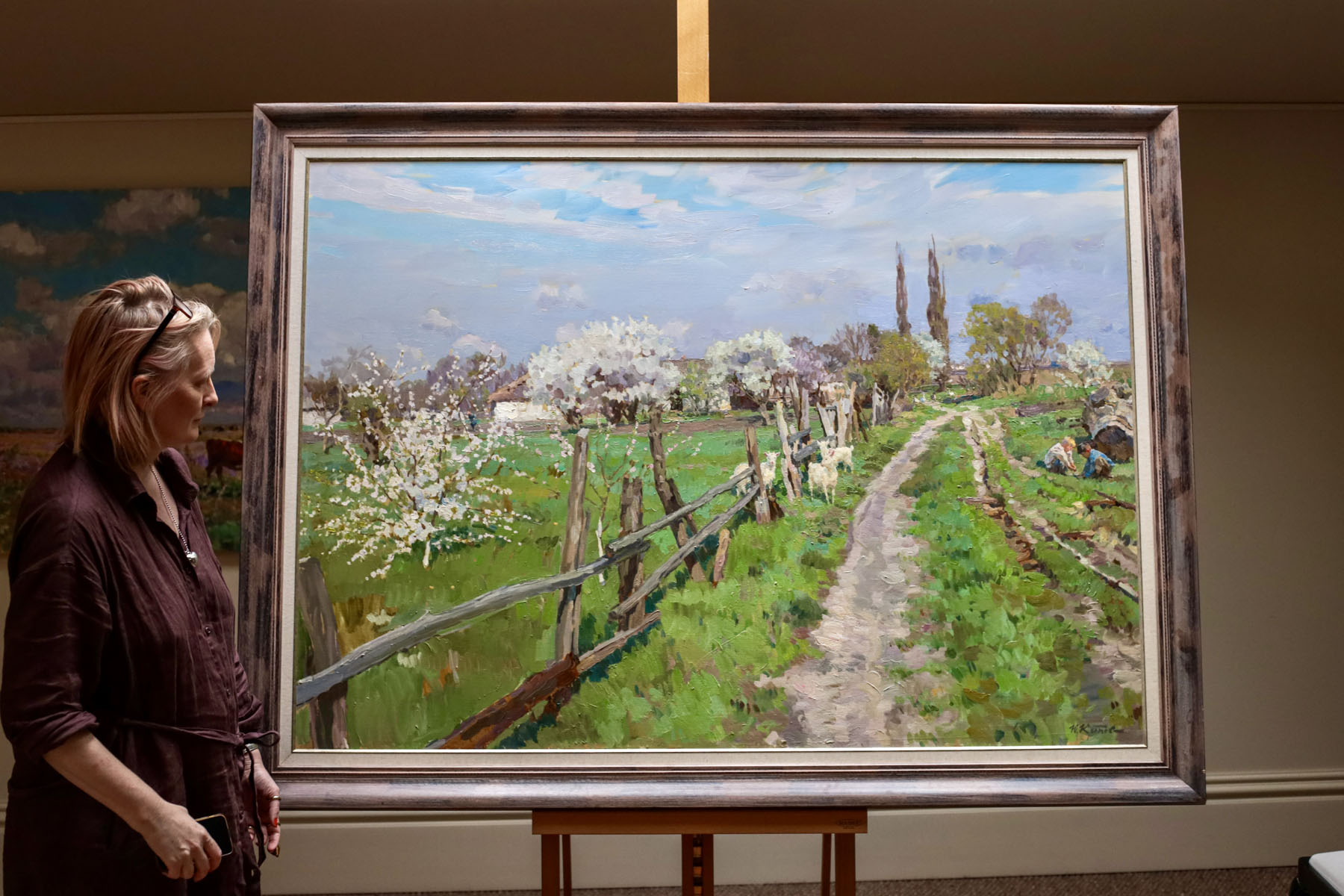 Картина «Весна в станице Гривенской», художник Юрий Кротов