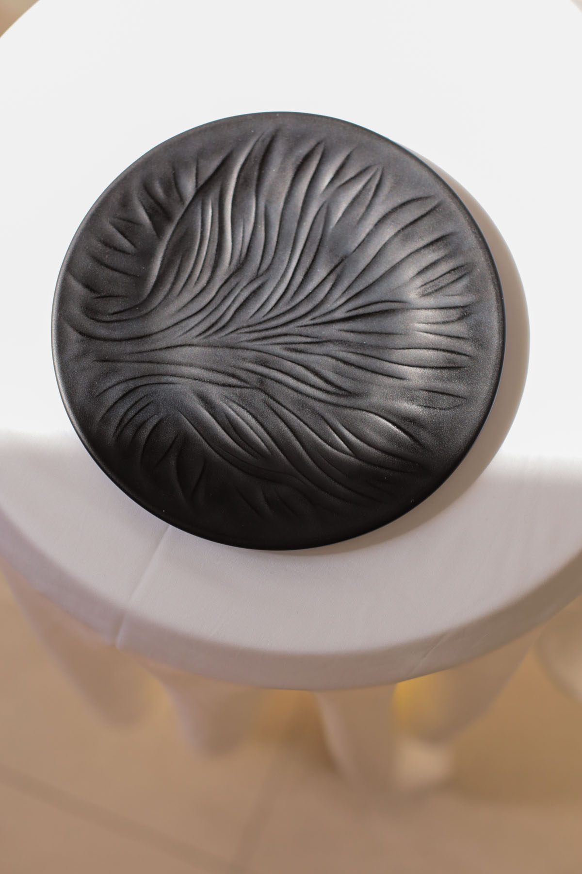 Блюдо винтажное "Algues Noir", Lalique, клеймо, стекло, Франция, 1978-2000 гг.