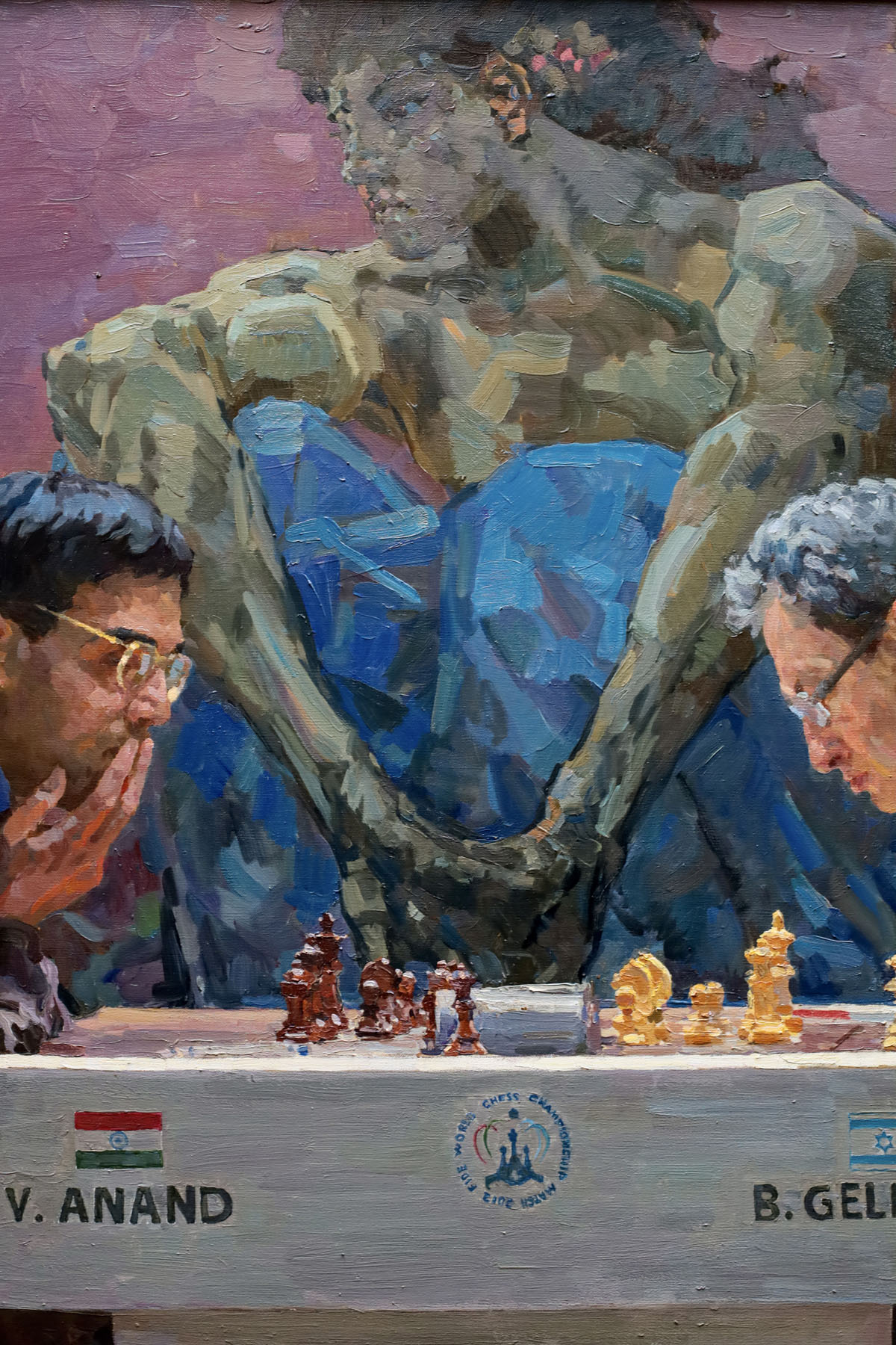 Картина «Шахматисты», художник Юрий Кротов, 2012 год