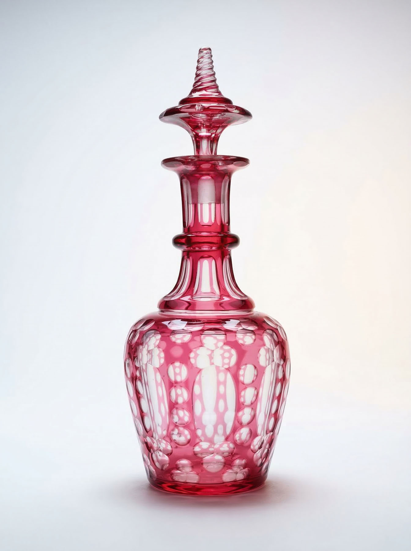 Графин, цветное стекло, Богемия, первая половина XX века