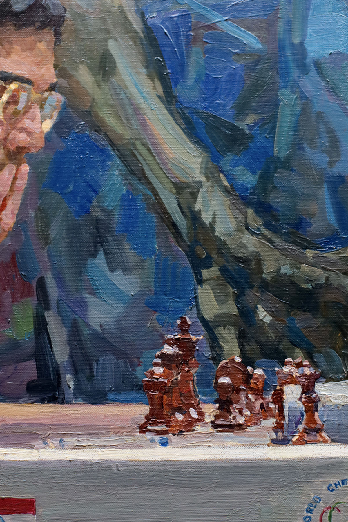 Картина «Шахматисты», художник Юрий Кротов, 2012 год