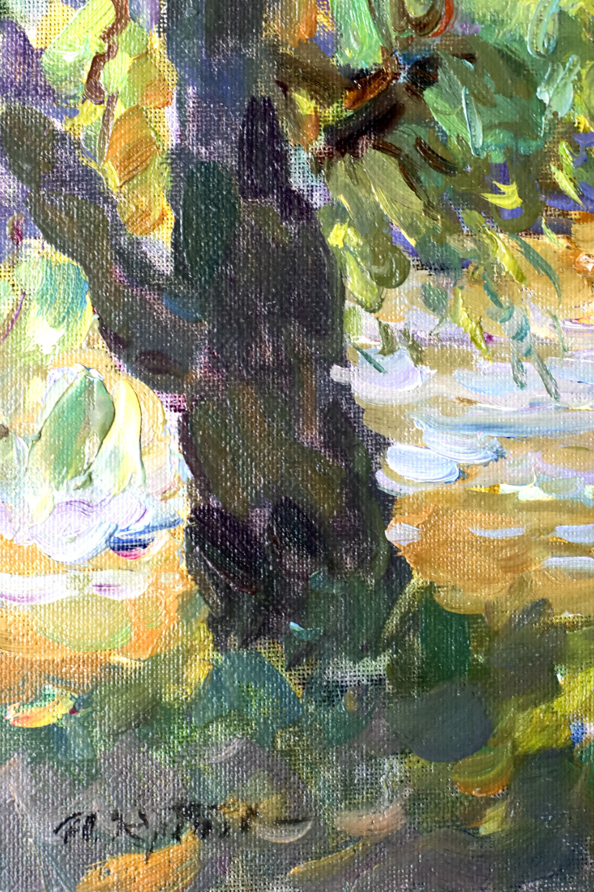 Этюд «Вечер на реке», художник Юрий Кротов, 2015 год.