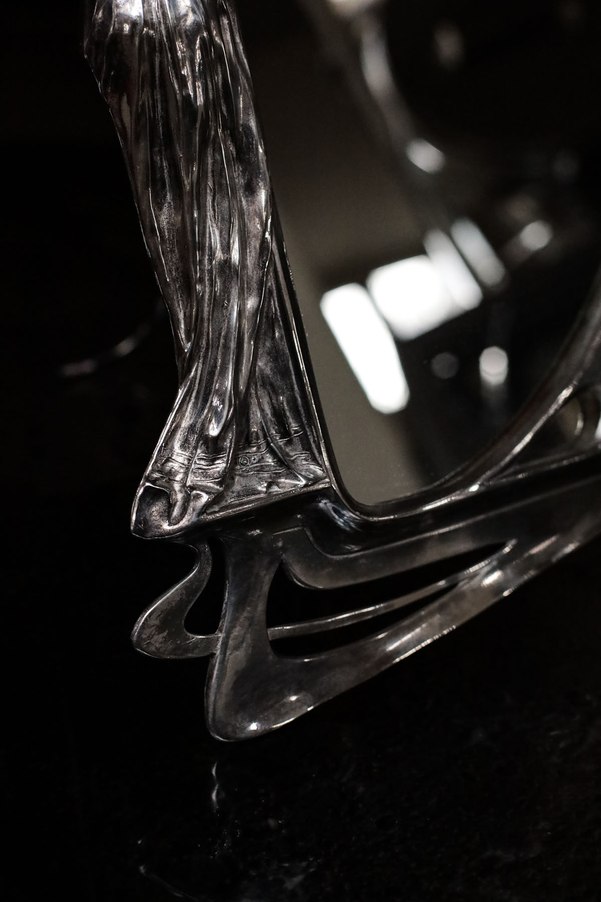 Настольное зеркало, ар-нуво, серебрение, металл, Германия, ок. 1900 гг.