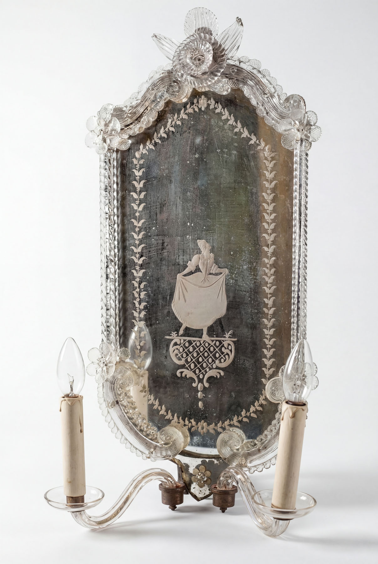 Зеркала настенные, муранское стекло, Венеция, около 1900 гг.