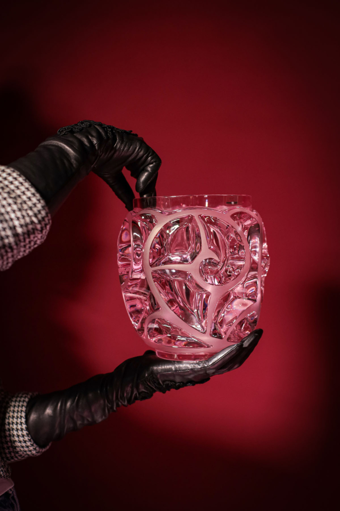 Ваза "Турбийон", розовый, Lalique