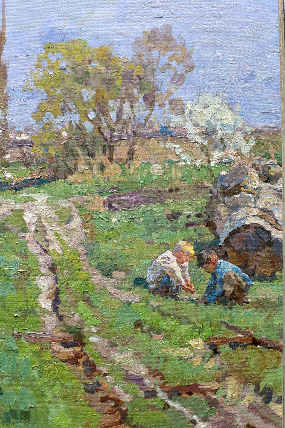 Картина «Весна в станице Гривенской», художник Юрий Кротов