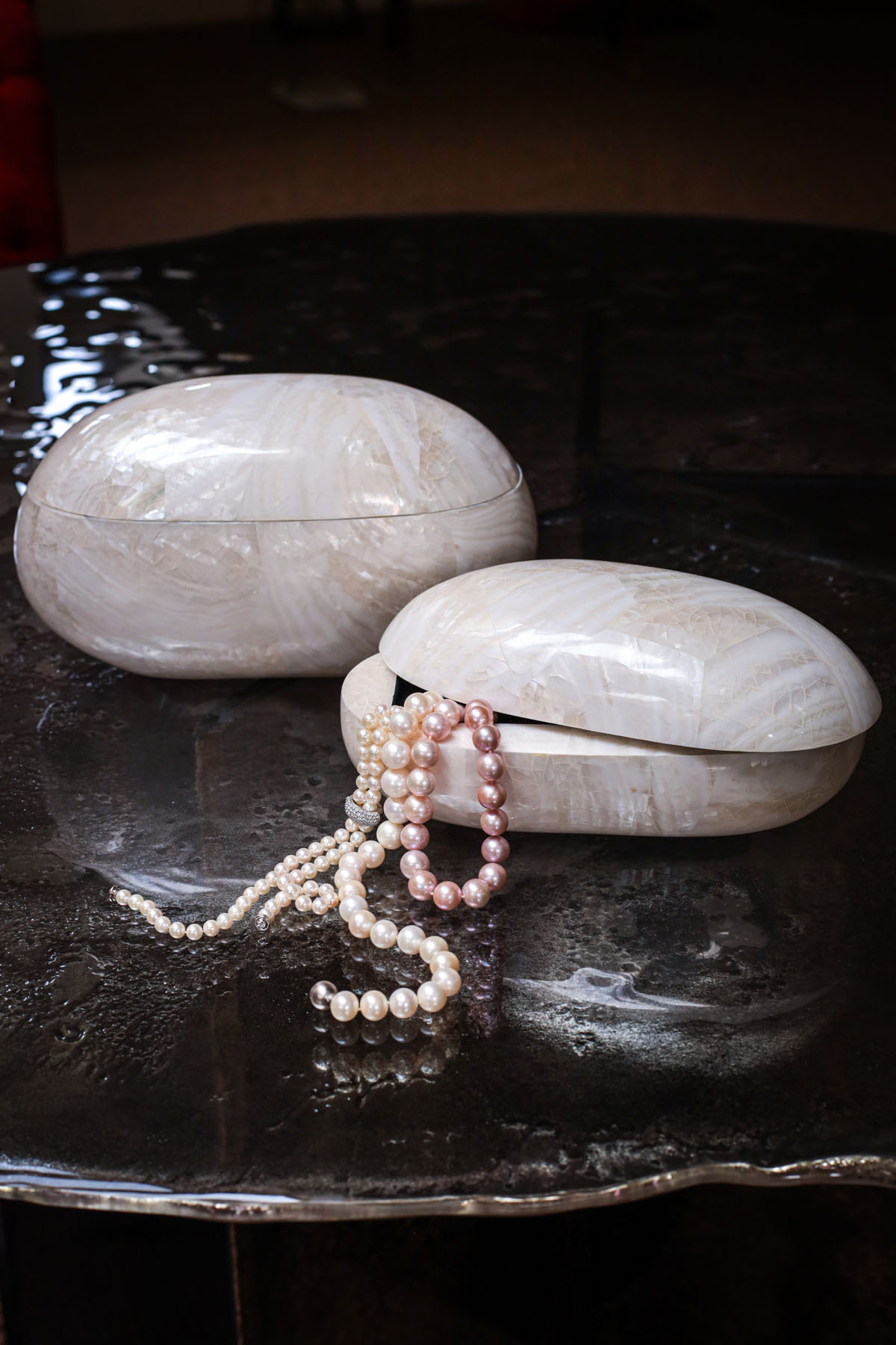 Шкатулка из морских раковин мал., Ginger Brown