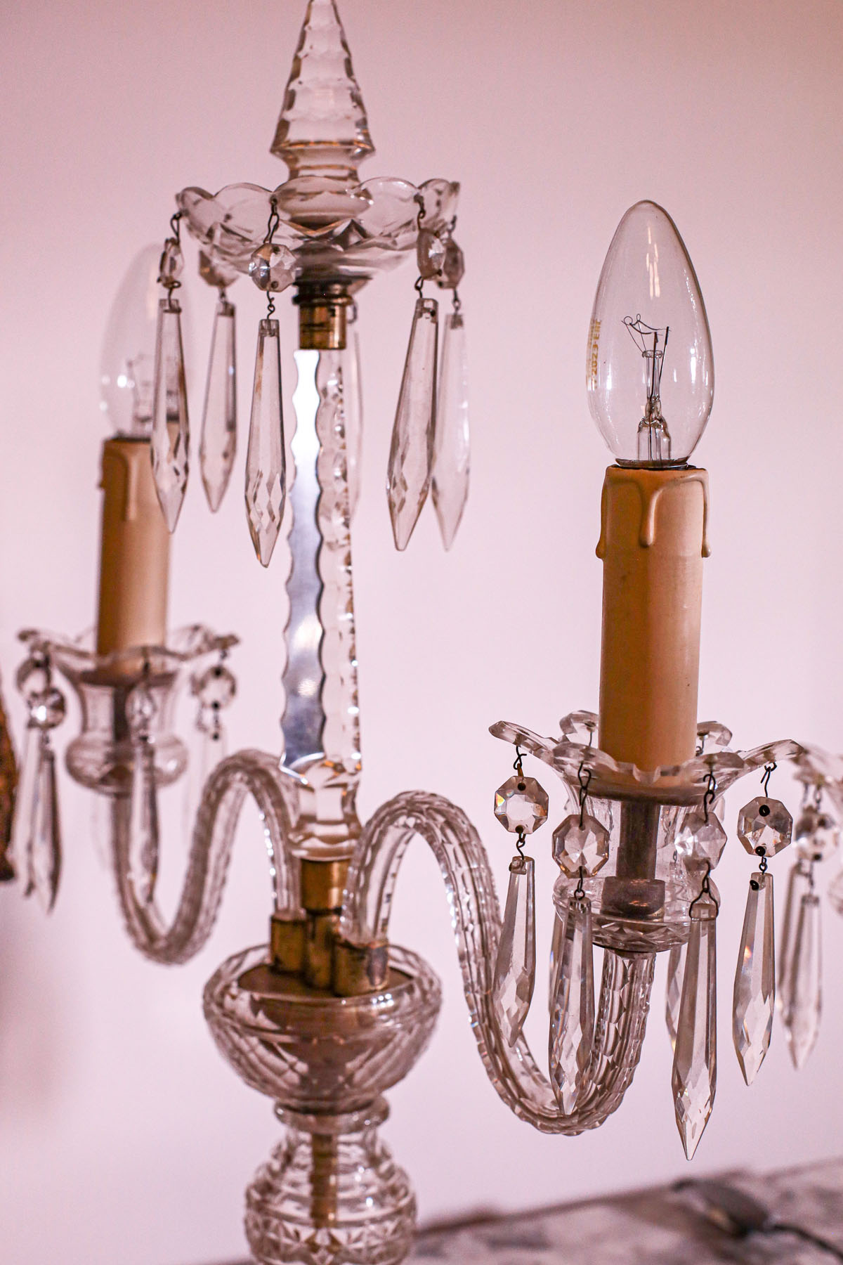 Светильники антикварные "Антуанетта", хрусталь, Франция, начало XX века