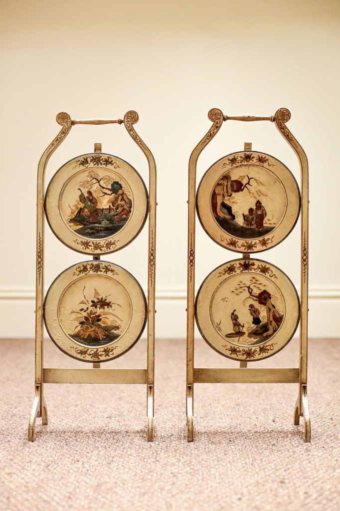 Сервировочные столики парные, крашеное дерево, Франция, первая половина XX века