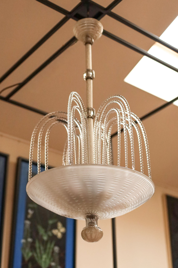 Люстра антикварная "Фонтан", ар-деко, муранское стекло, Италия, 1940-е гг.    