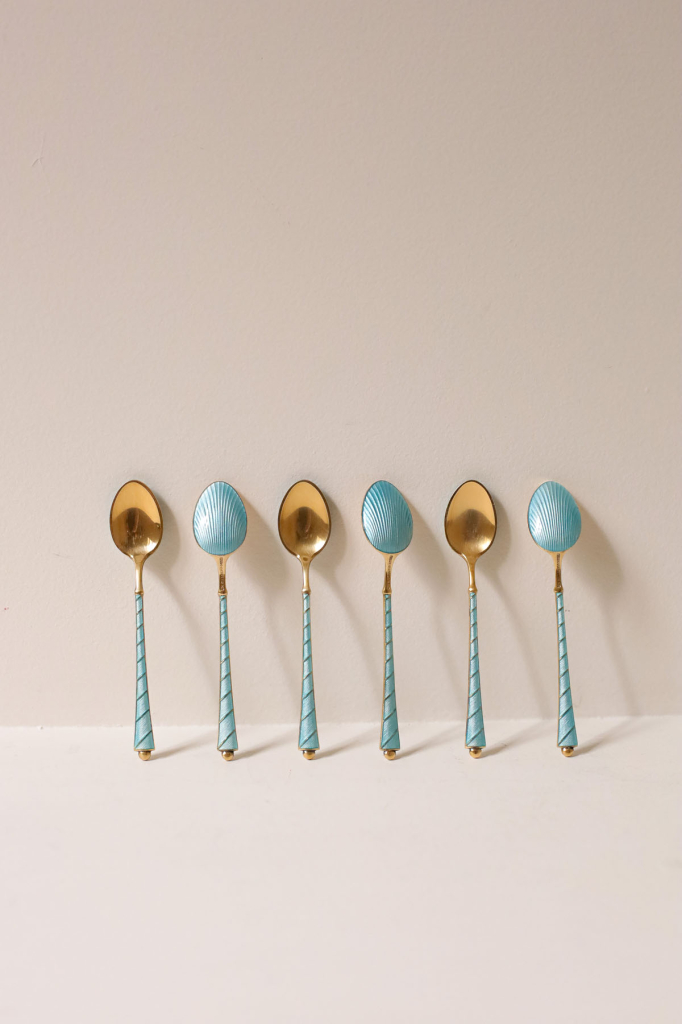 Кофейные ложки, Egon Lauridsen, серебро, эмаль, 1936-1966 гг.