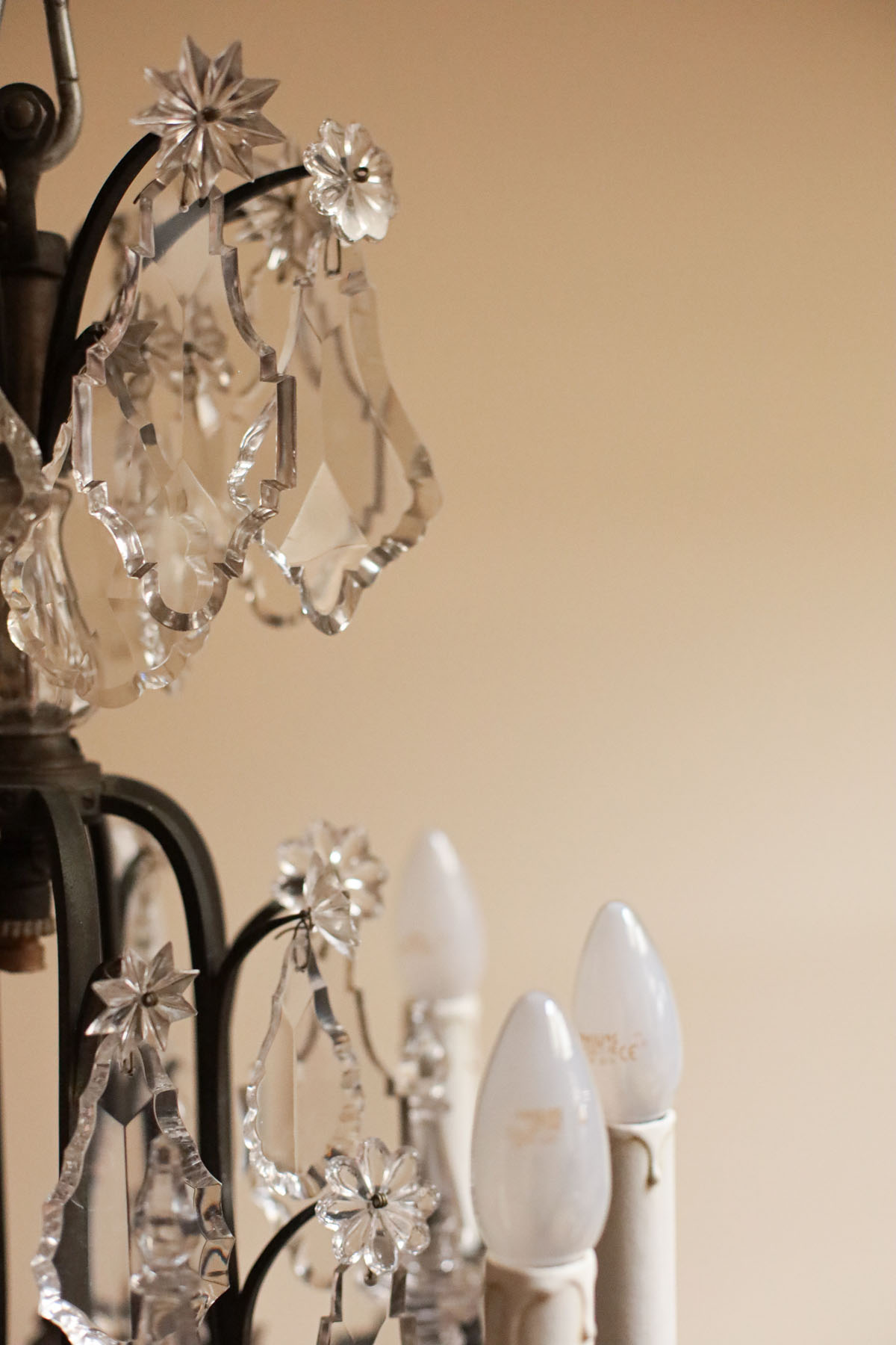 Люстра антикварная, бронза, хрусталь, Франция, начало XX века