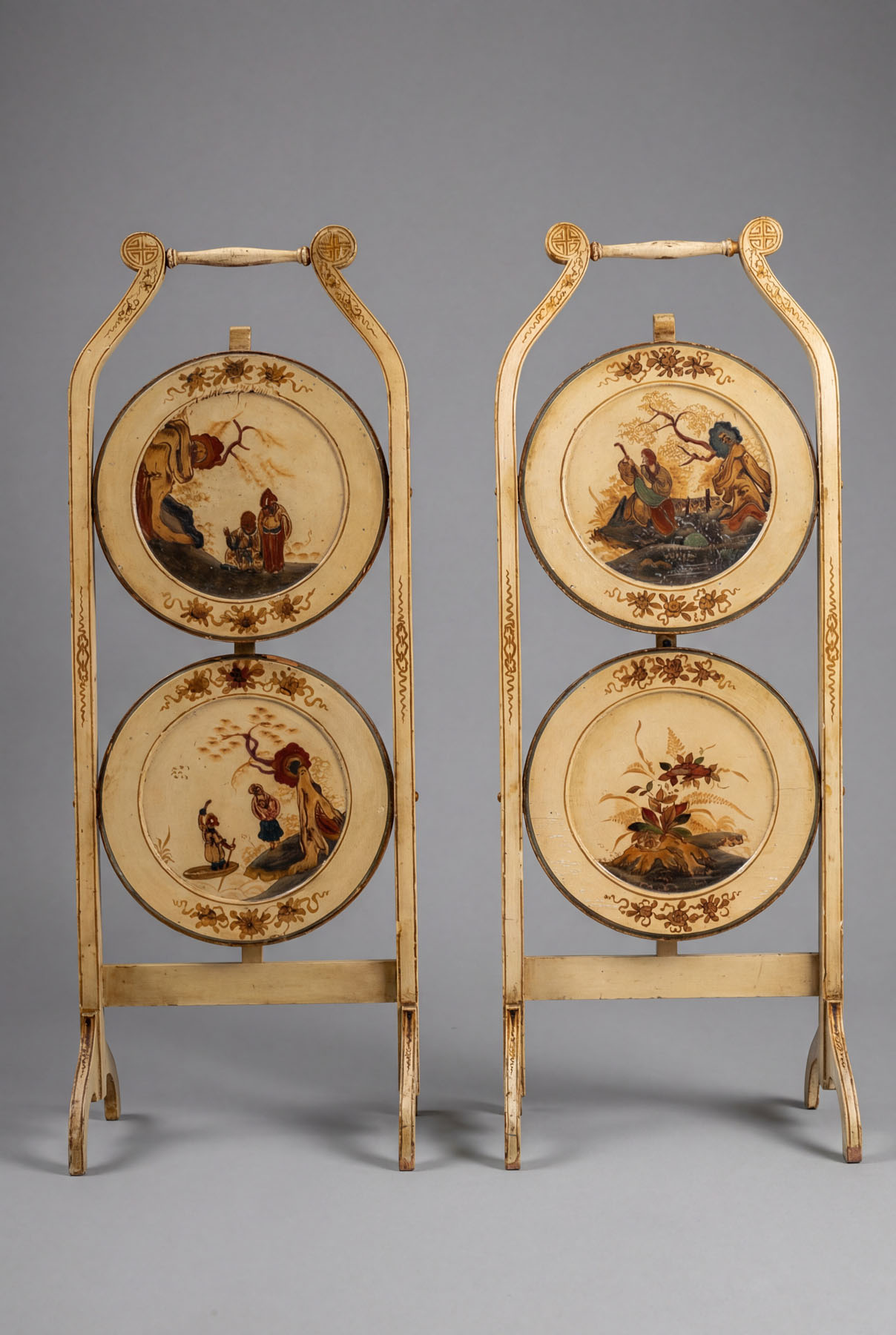 Сервировочные столики парные, крашеное дерево, Франция, первая половина XX века