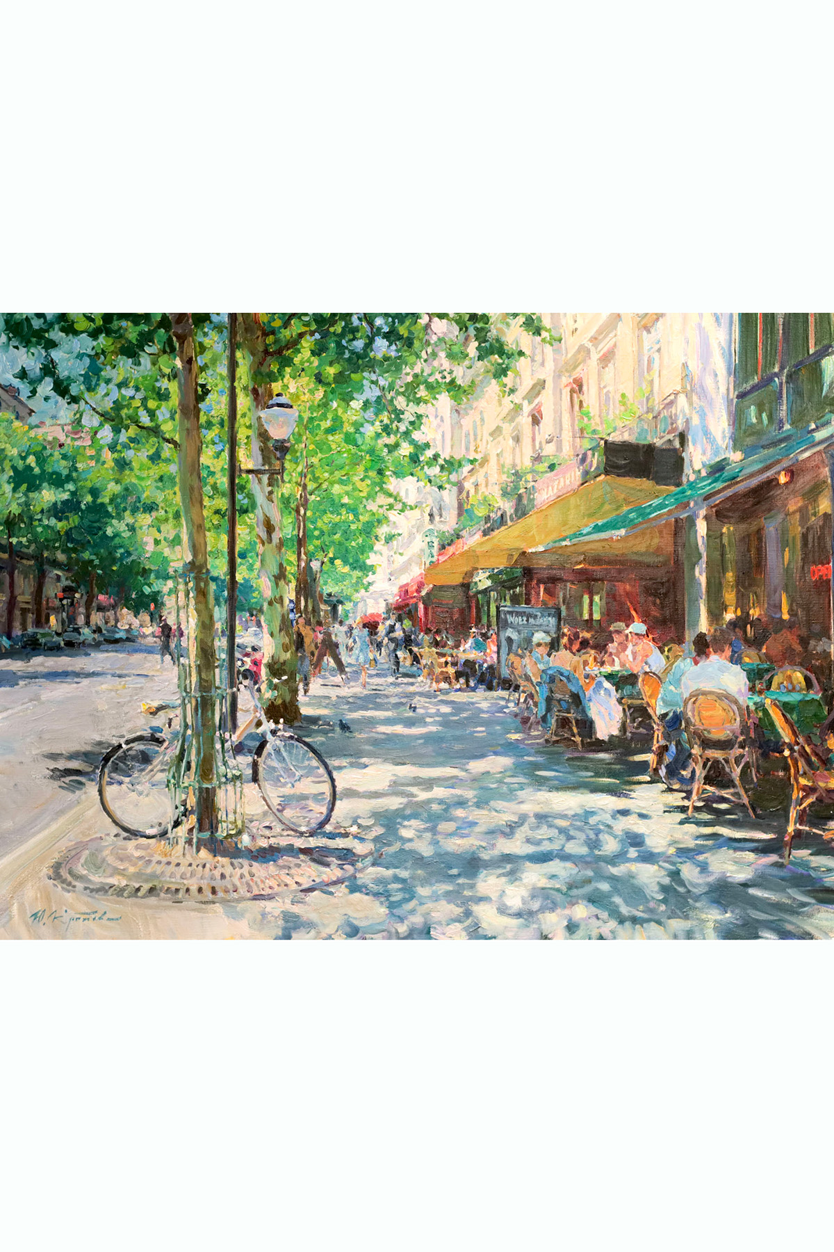 Картина «Майский день в Париже. Boulevard Saint-Germain», художник Юрий Кротов