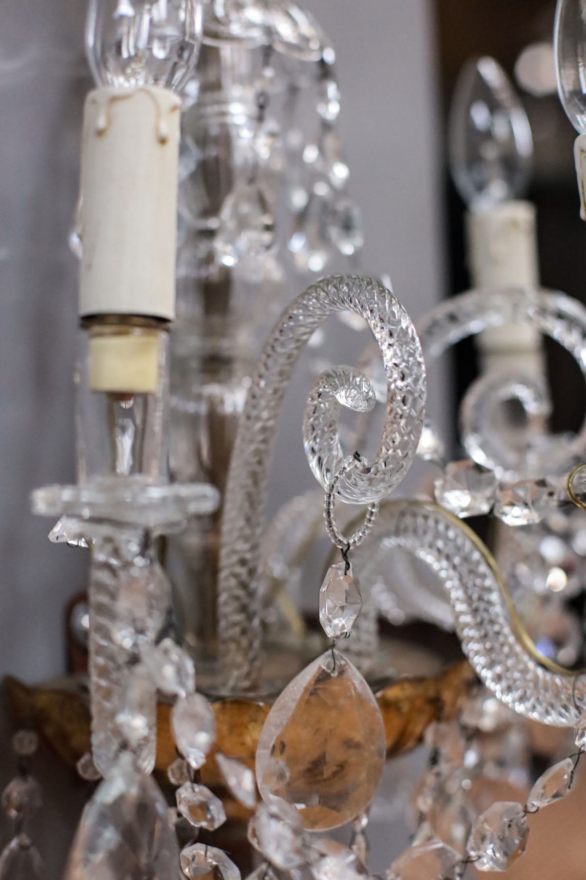 Бра антикварные, хрусталь, Франция, начало XX века