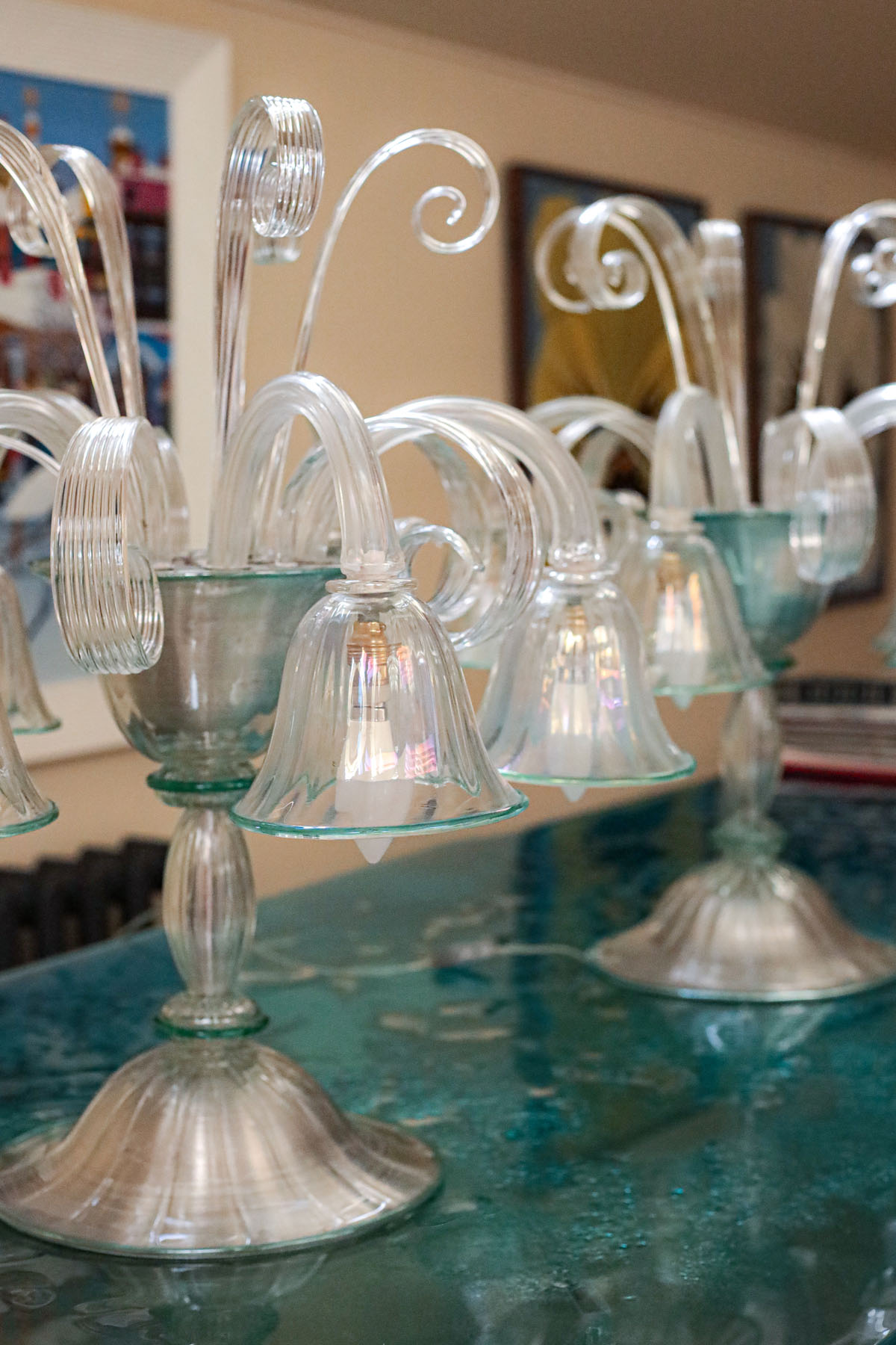 Жирандоли парные, муранское стекло, Венеция, ок. 1940 гг.