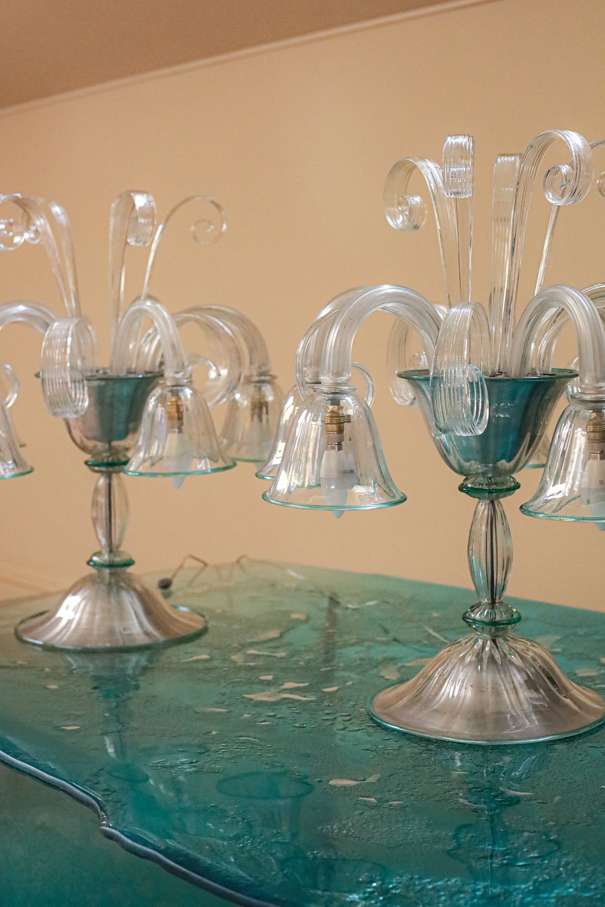 Жирандоли парные, муранское стекло, Венеция, ок. 1940 гг.