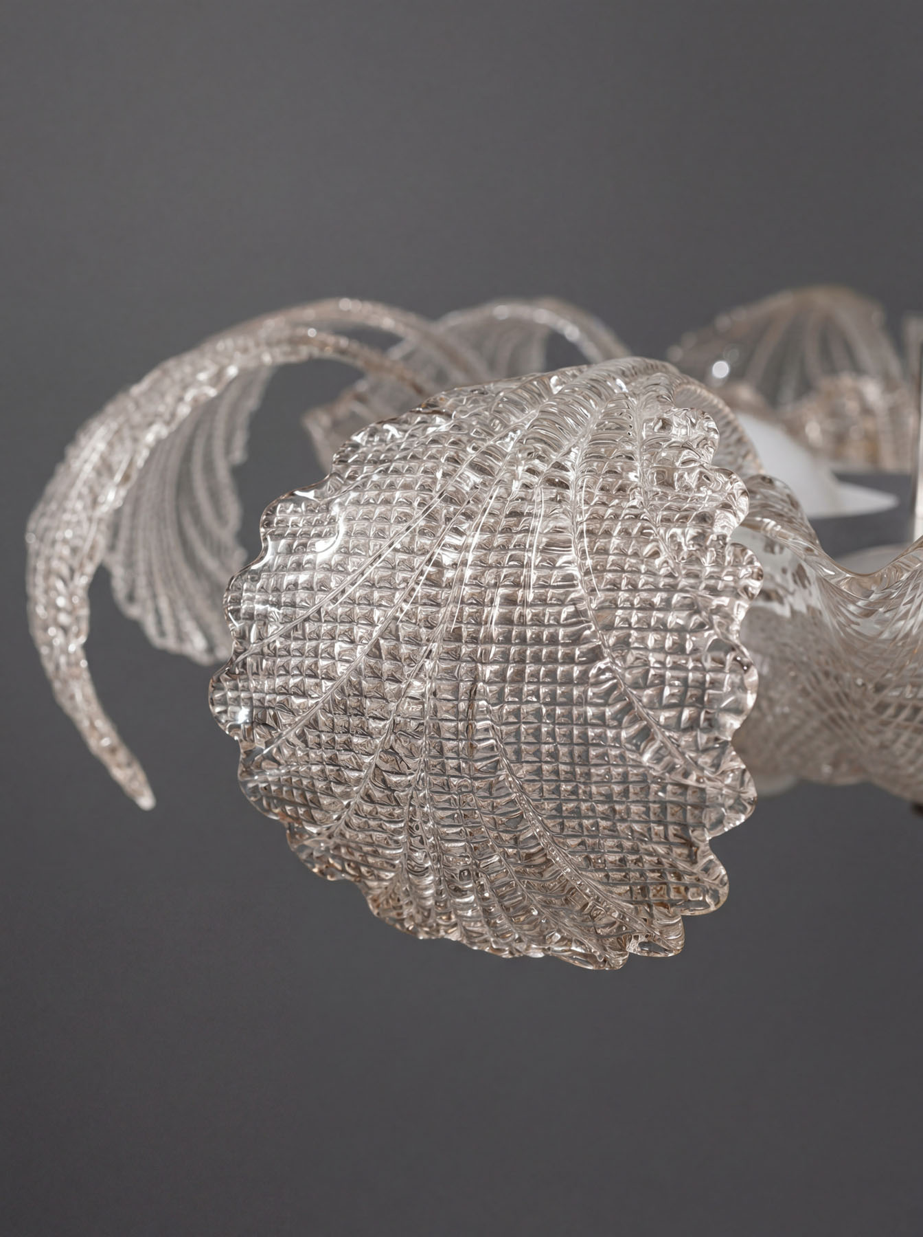 Люстра антикварная "Листья", в стиле Barovier, муранское стекло, Италия, первая половина XX века