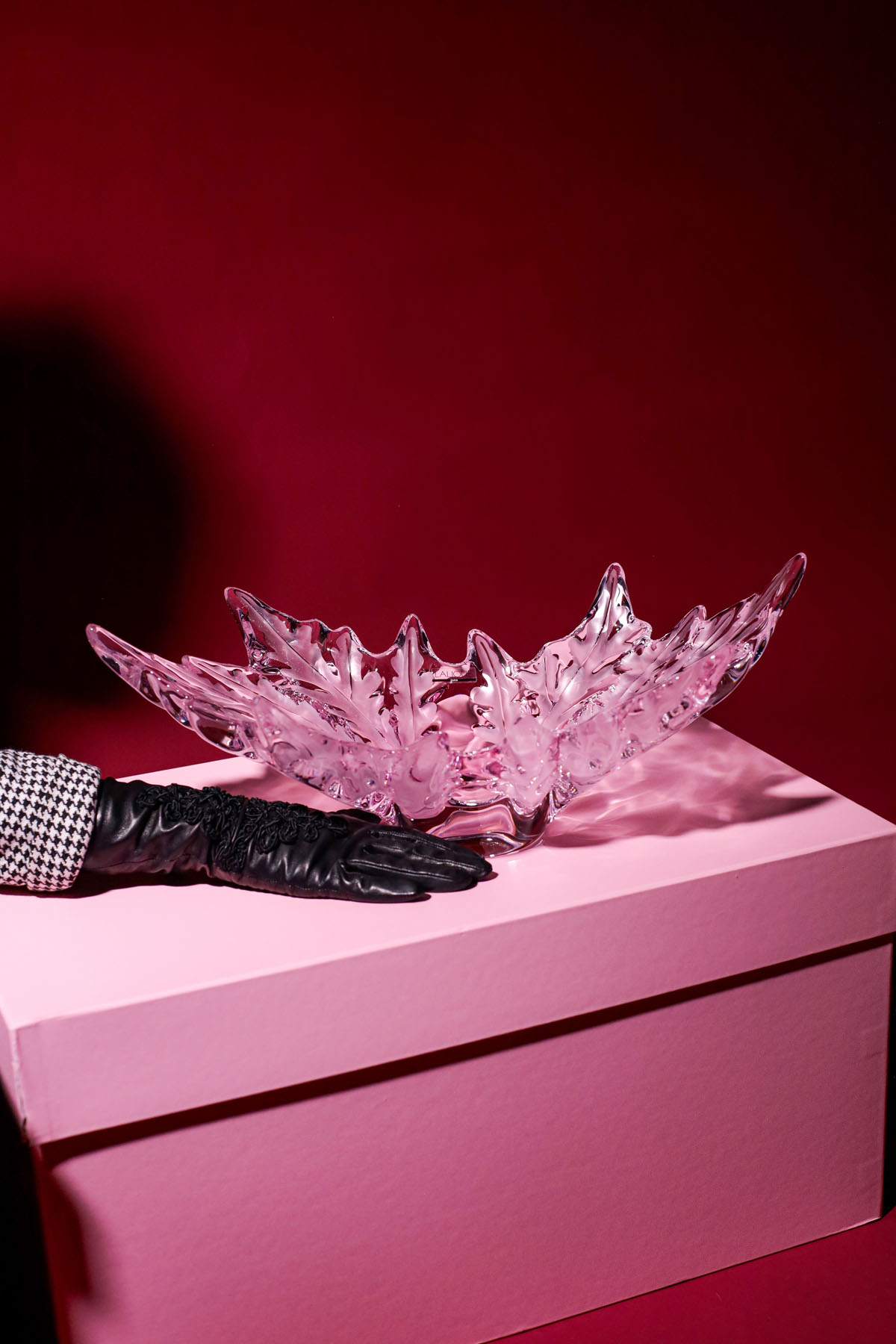 Ваза хрустальная, Сhamps Elysees Grand, розовый, Lalique