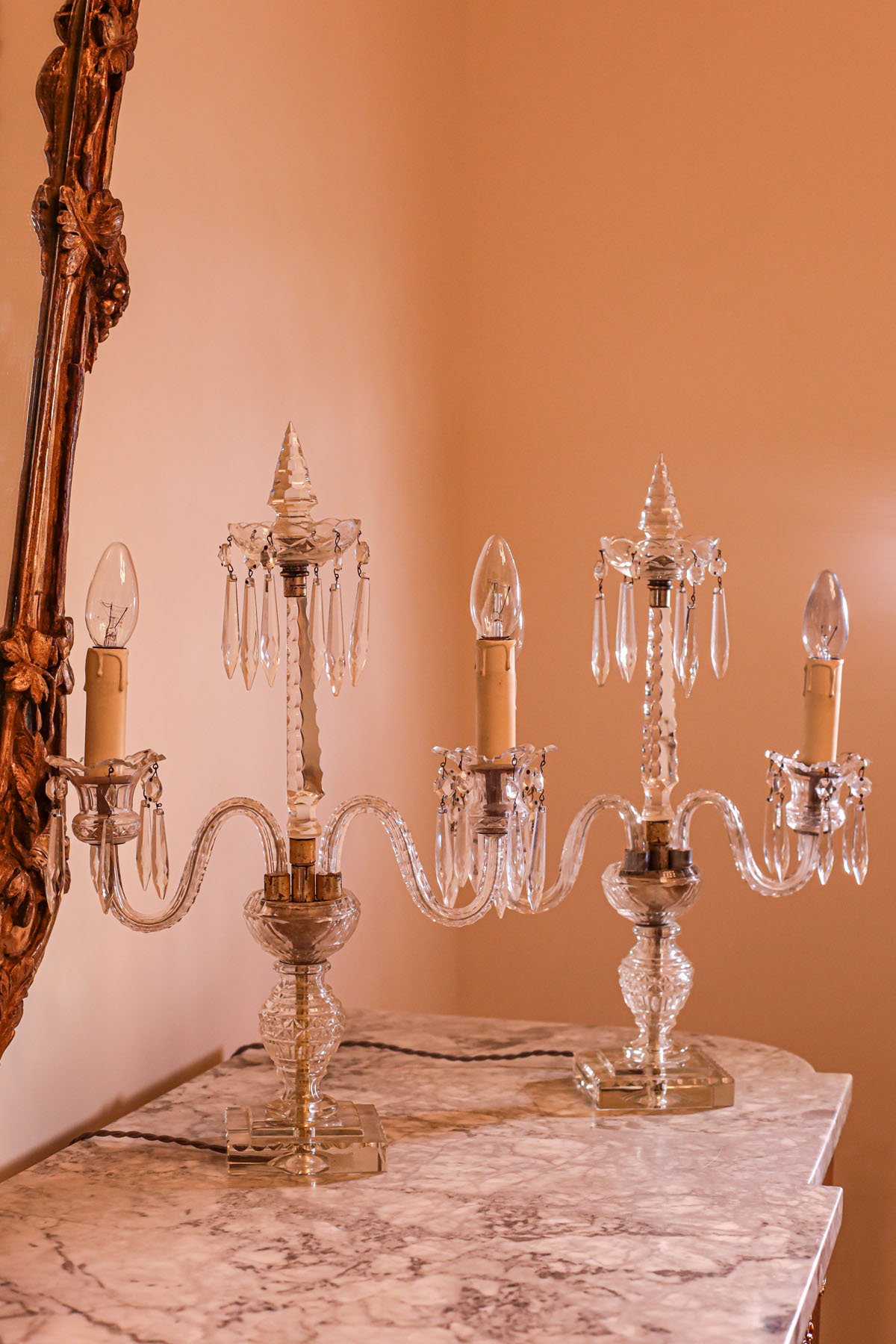 Светильники антикварные "Антуанетта", хрусталь, Франция, начало XX века