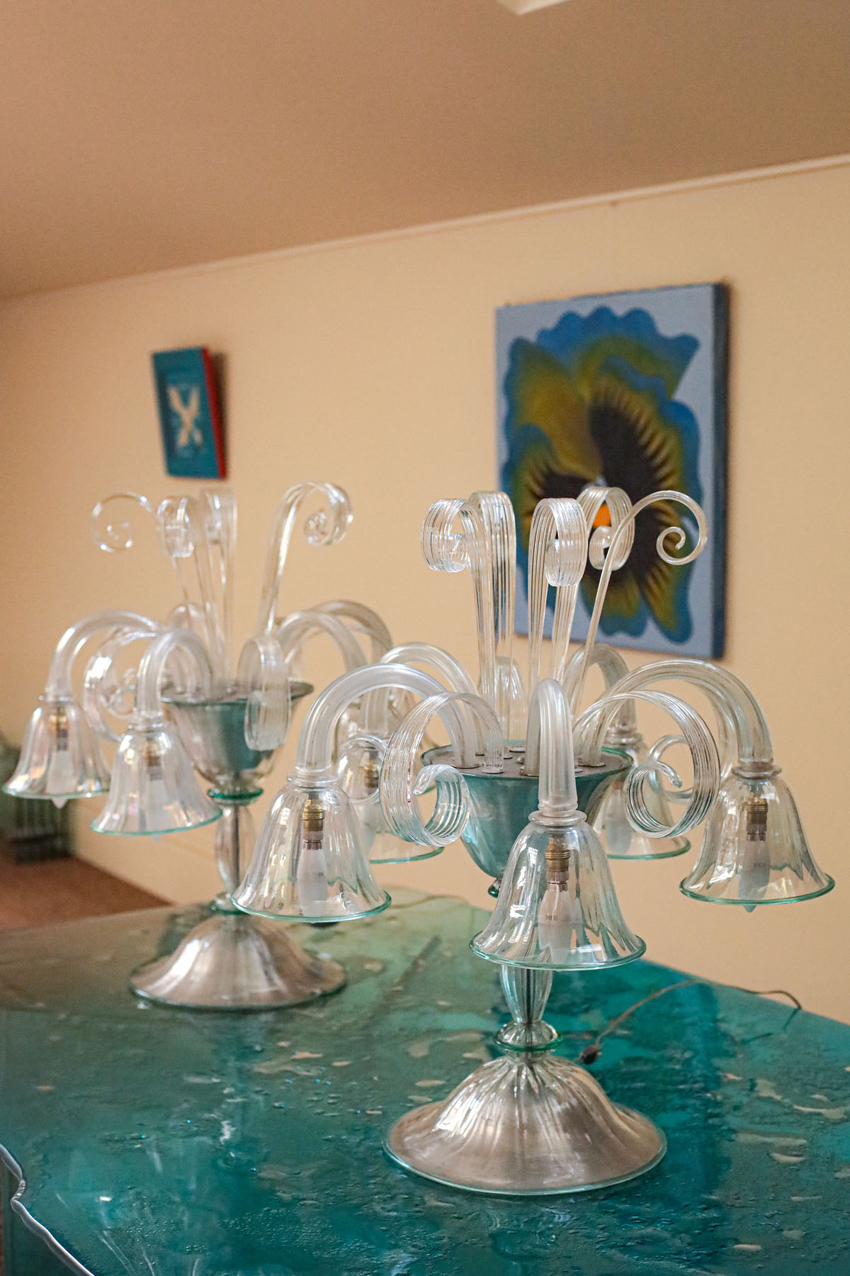 Жирандоли парные, муранское стекло, Венеция, ок. 1940 гг.