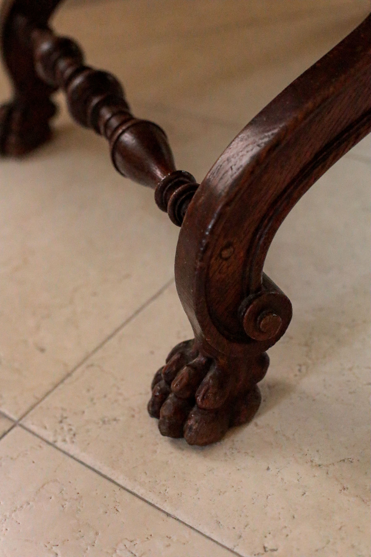 Кресло курульное, массив ореха, кожа тиснение, бронза, Франция, ок.1880 гг.