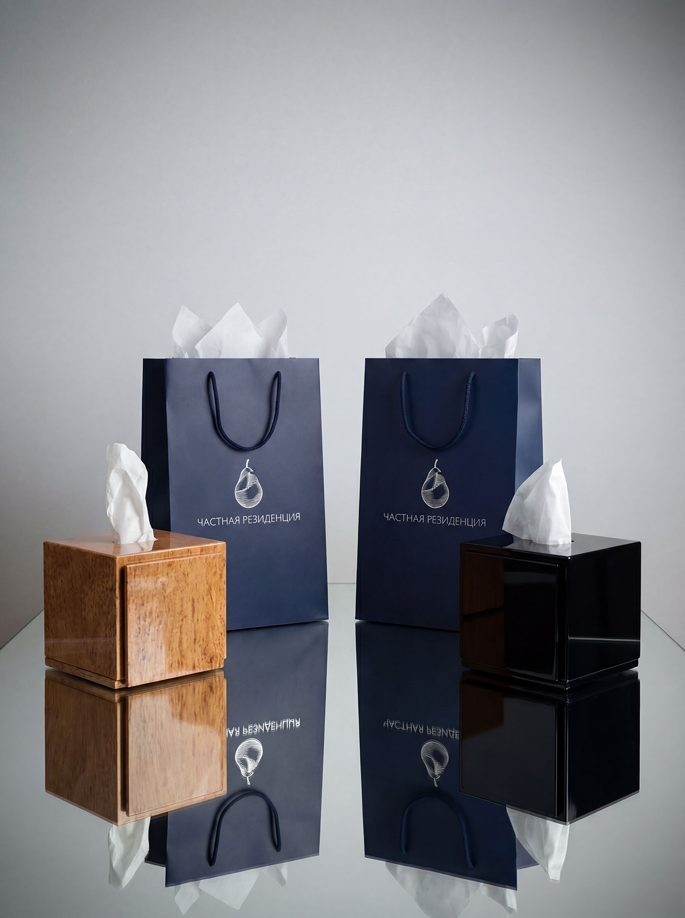 Шкатулка для салфеток, карельская береза, “Частная резиденция”