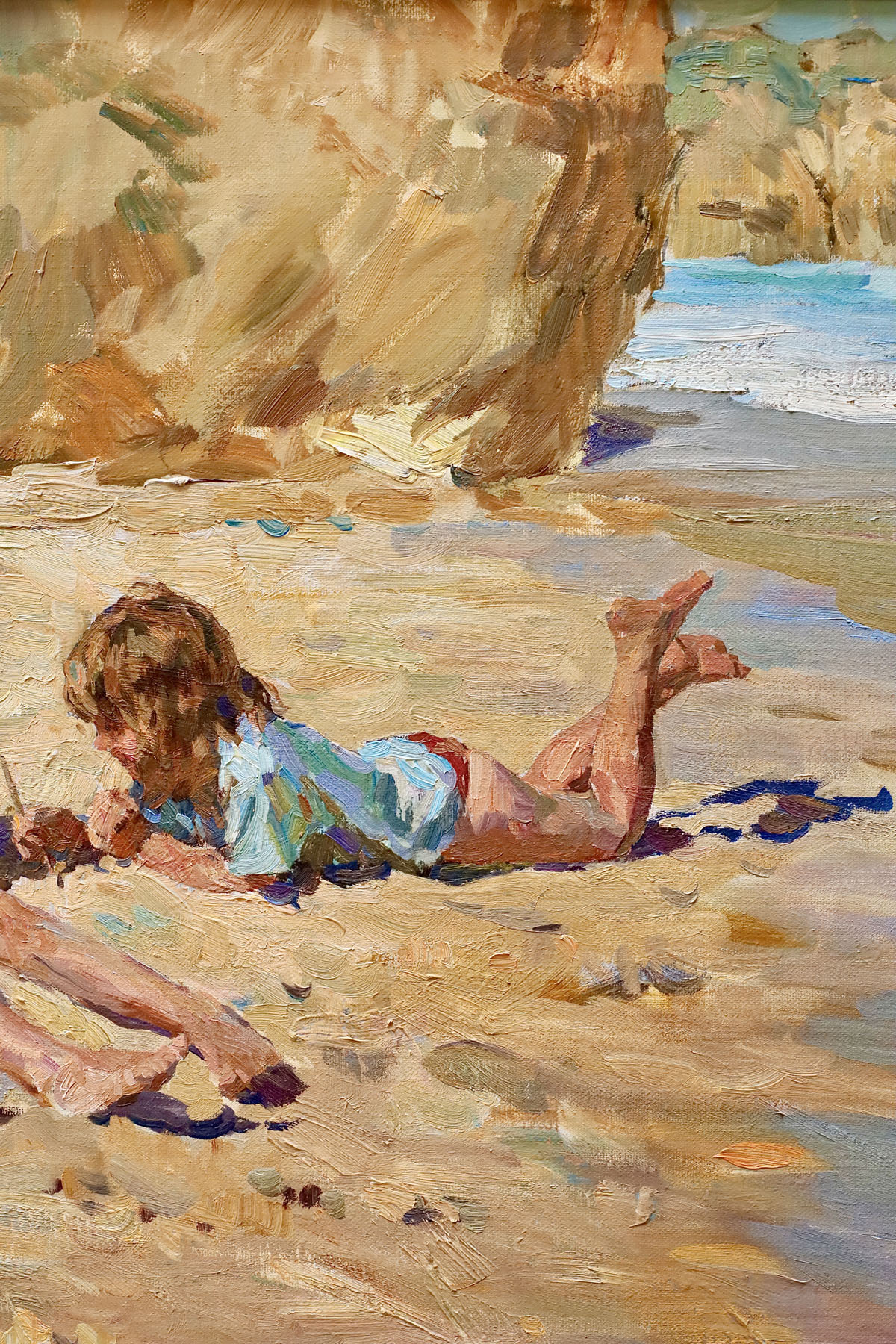 Картина «Дети у моря», художник Юрий Кротов, 2007 год.
