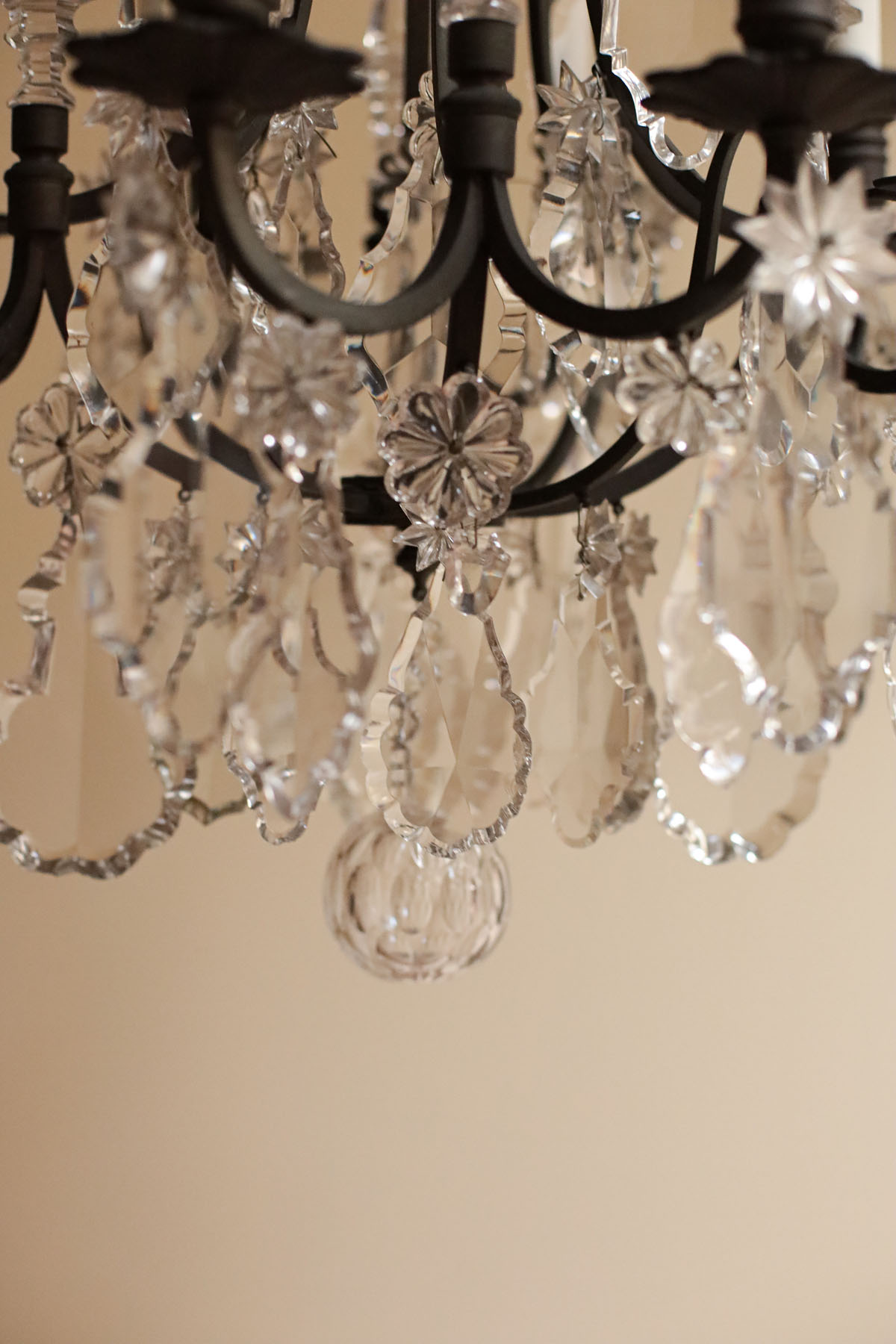 Люстра антикварная, бронза, хрусталь, Франция, начало XX века