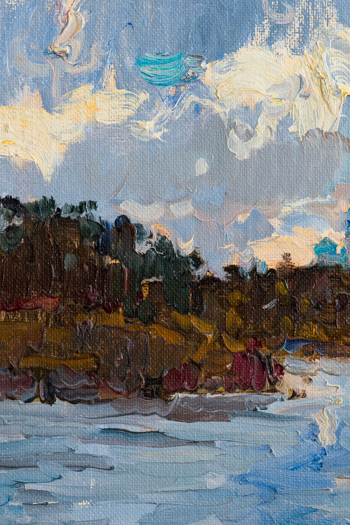 Этюд "Вид на монастырскую бухту", художник Юрий Кротов, 2014 год